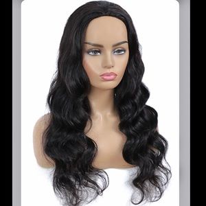 24 inch Synthetic Half Wig 1B
